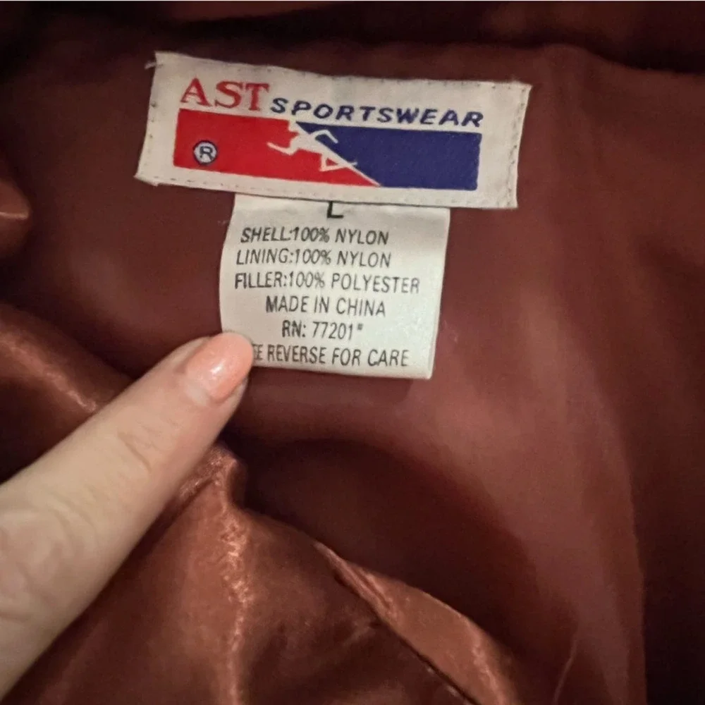 VINTAGE  Metallic Orange Puffer coat vest combo Ski Jacket Streetwear Pockets - Picture 6 of 7